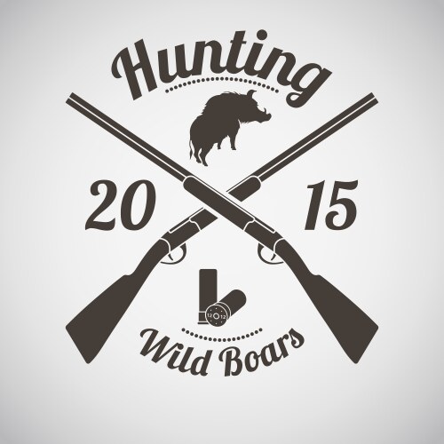 hunting emblem vector image