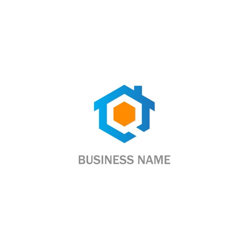 Home realty business company logo vector image