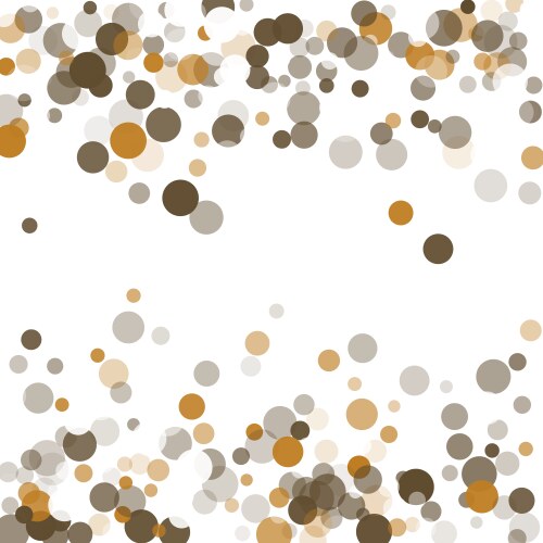 Gold white and gray confetti transparent dots vector image