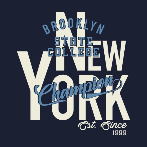 Brooklyn state college vector image