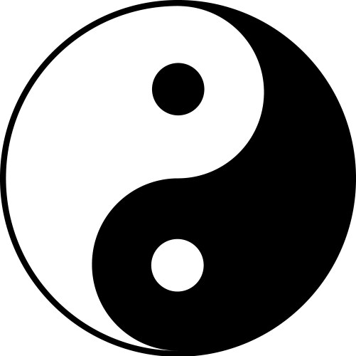 Yin-yang symbol vector image