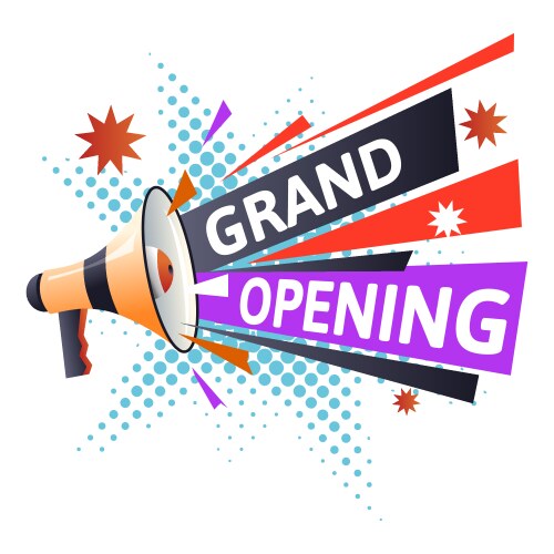 marketing business grand opening isolated icon vector image