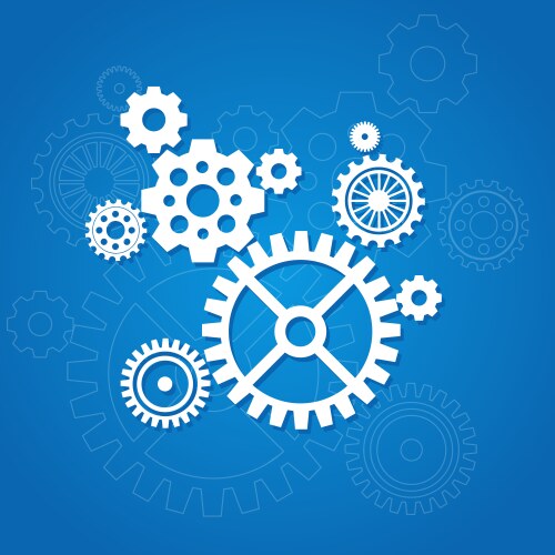 Gear background flat design vector image