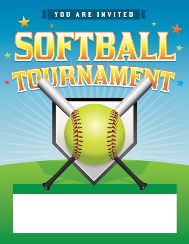 softball tournament flyer vector image