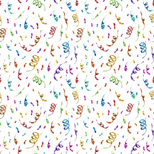 A lot bright colorful confetti and serpentine vector image