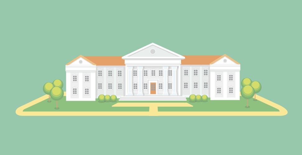 university or college building campus graduation vector image