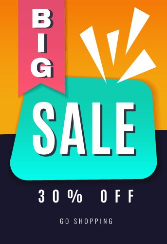 Big sale poster layout promotion retail vector image