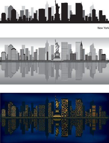 New york city skyline vector image