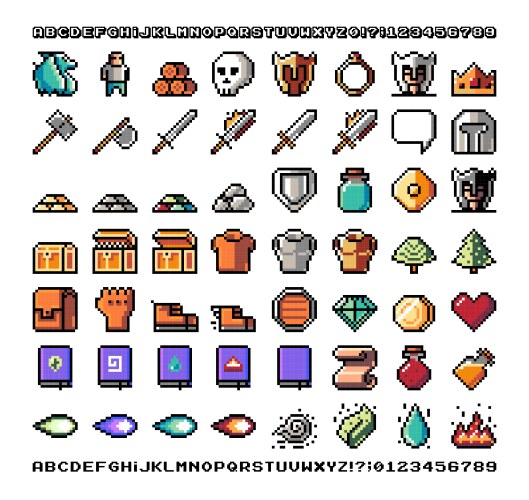 Pixel object art vector image