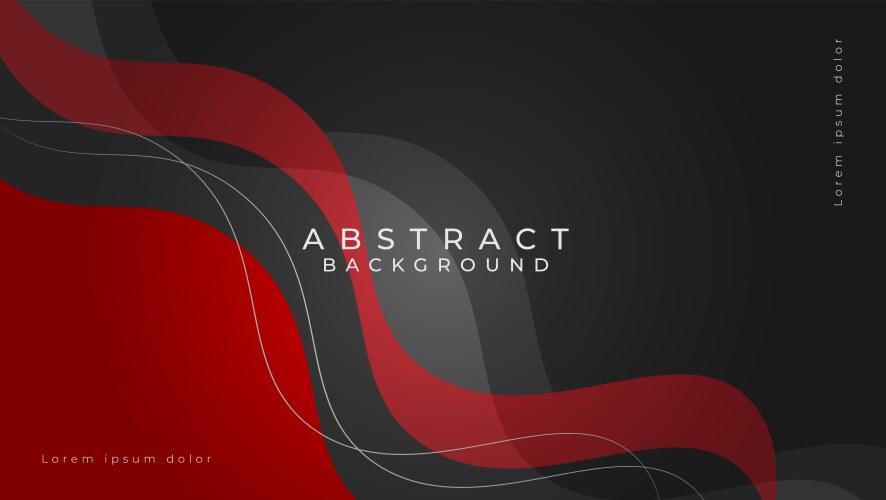 Abstract red and black background vector image