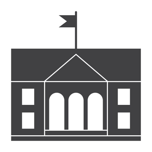 University building icon vector image