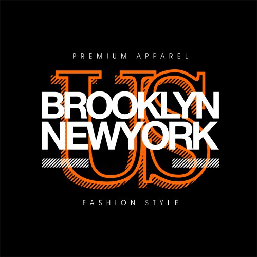 brooklyn new york us vintage fashion vector image