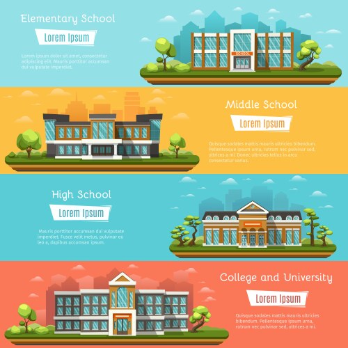 School and university buildings vector image