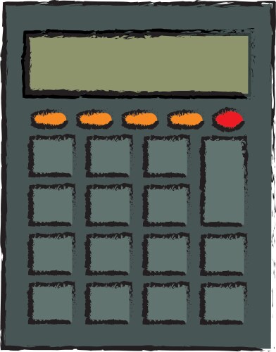 Calculator math device vector image