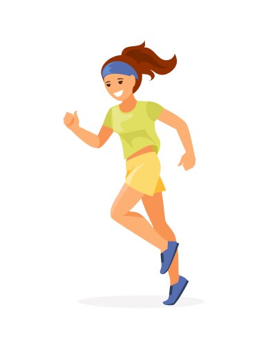 Running girl vector image