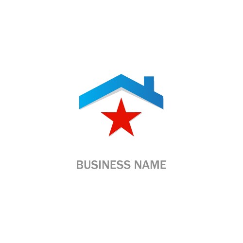 Star house realty logo vector image