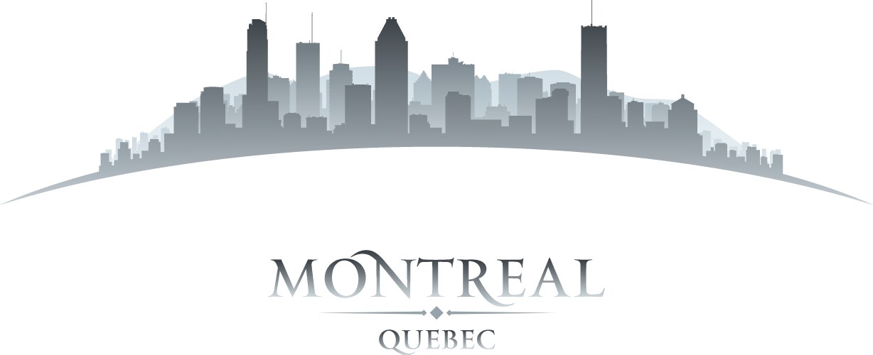 Montreal quebec canada city skyline silhouette vector image