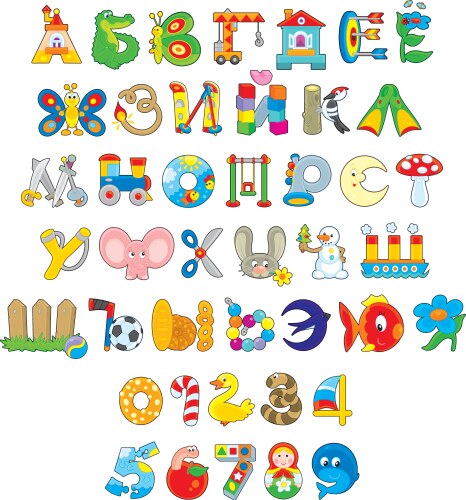 Toy font vector image