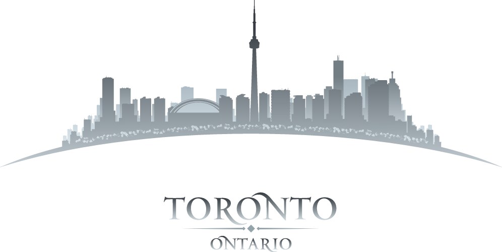 Toronto ontario canada city skyline silhouette vector image