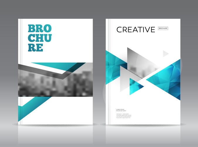 Magazine cover layout design template set vector image