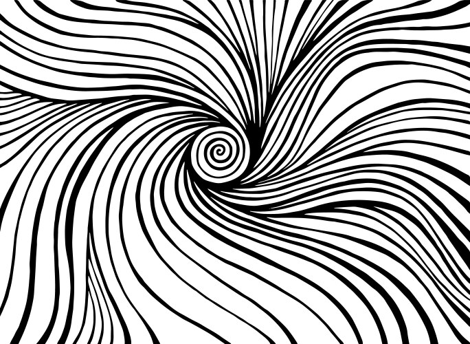 Twisted doodle line art patterns coloring page vector image