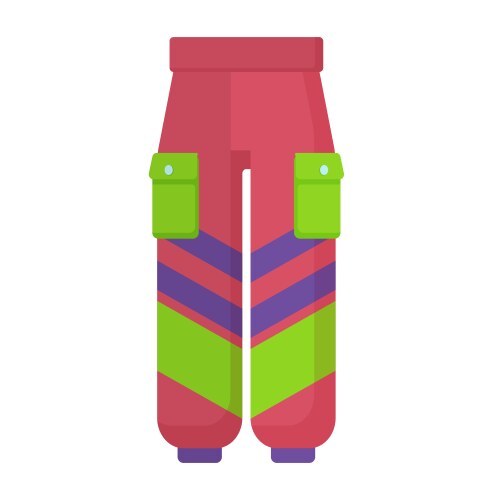 Snowboarding warm pants vector image