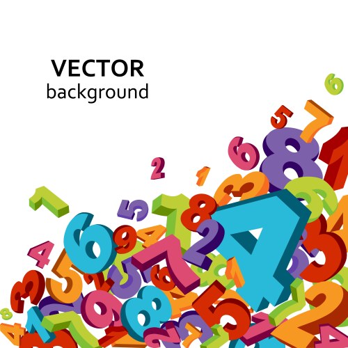 Number background vector image