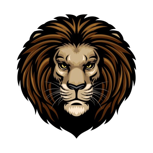 Lion head vector image