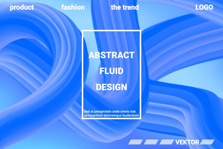 Abstract liquid fluid color shape vector image