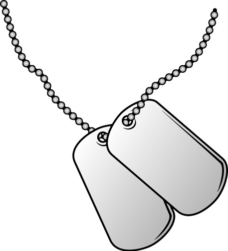 Military dog tags vector image