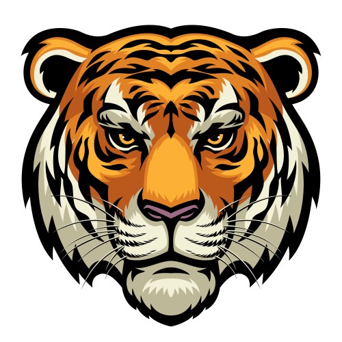 Tiger head vector image