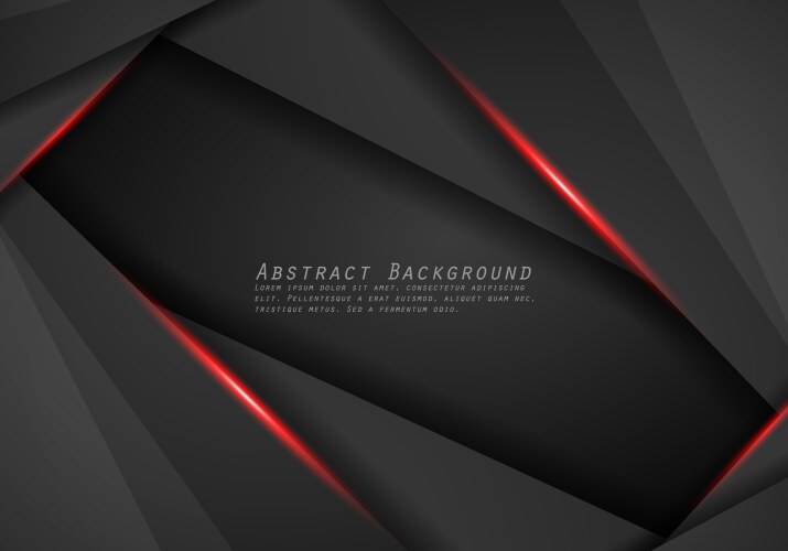 Abstract metallic red black frame layout modern vector image