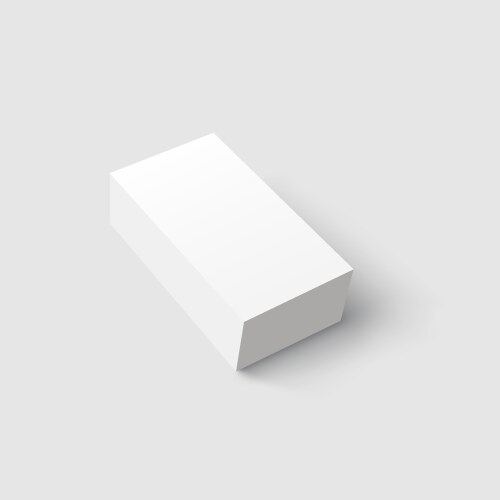 White cardboard box blank 3d isolated layout vector image