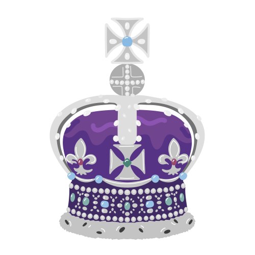 King crown on background london vector image