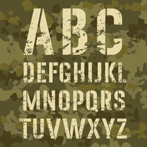 Military alphabet vector image