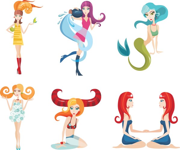 Zodiac signs vector image