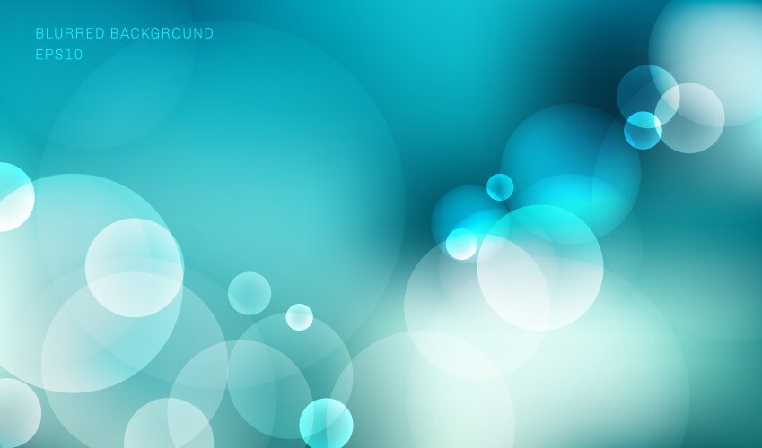 Abstract blurred blue sky background with bokeh vector image