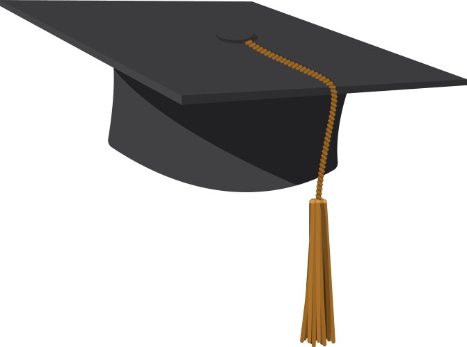 Graduation cap vector image