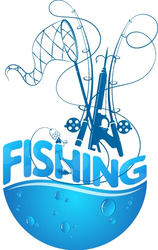 Fishing design silhouette vector image