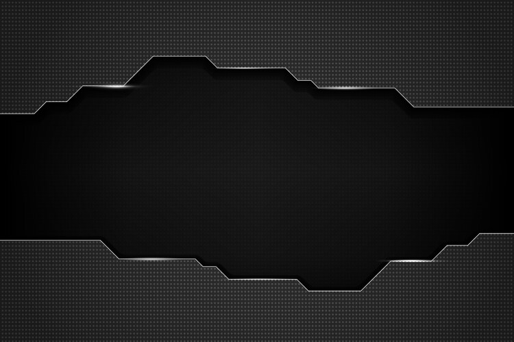 Abstract black technology concept design template vector image