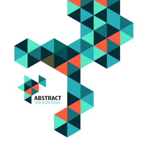 Abstract mosaic geometric shapes isolated vector image