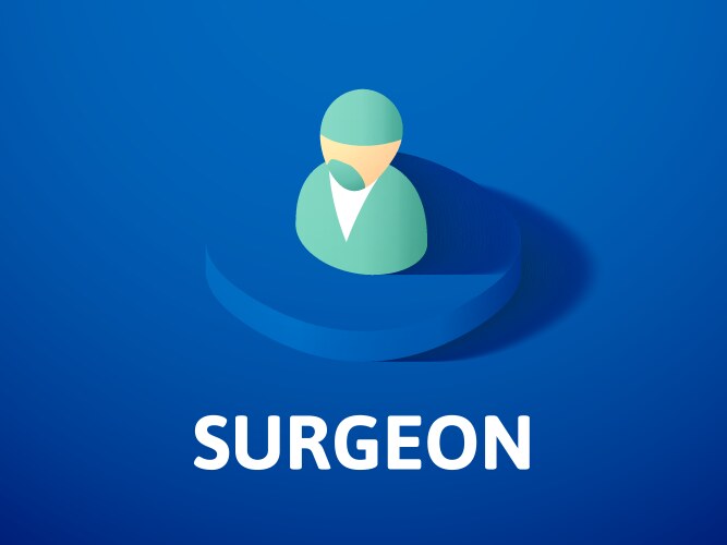 Surgeon isometric icon isolated on color vector image