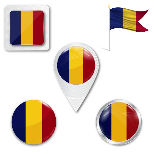 Romania flag symbol vector image