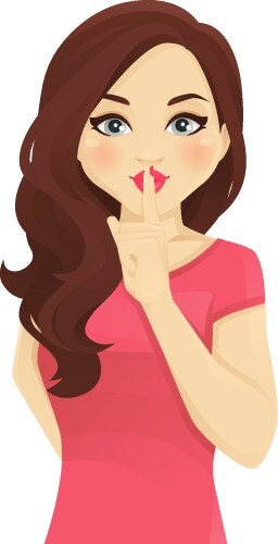 Shhh women secrets vector image