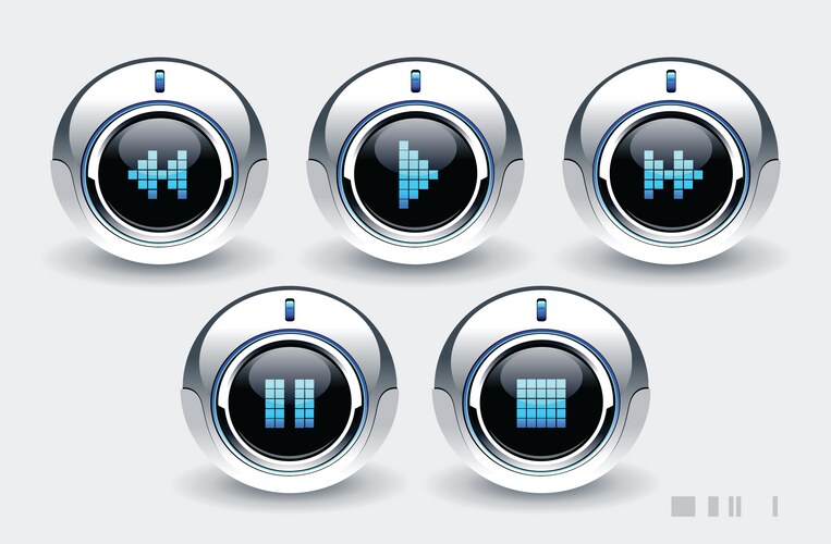 High tech buttons vector image