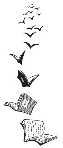 Flying books vector image