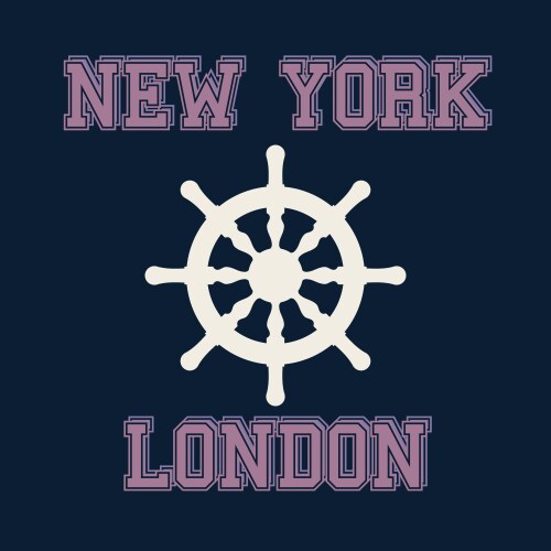 new york london typography t-shirt graphics vector image