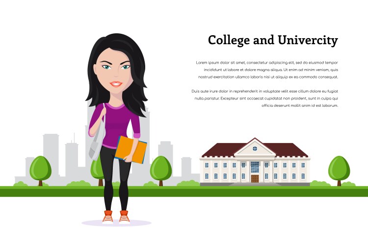 college and univercity vector image