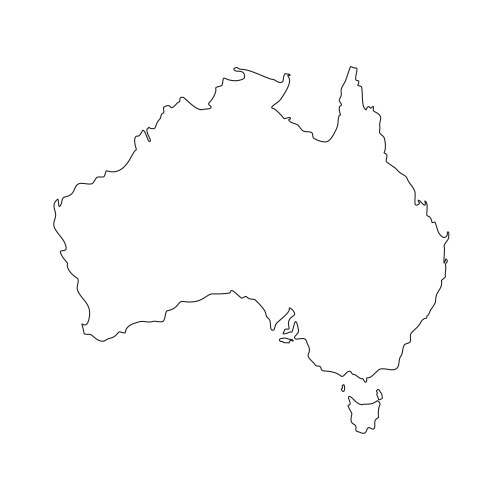 Australian map vector image