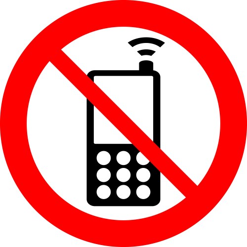 No phone vector image